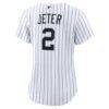 Derek Jeter New York Yankees Nike Women's Home Retired Replica Jersey - White - Detail View