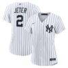 Derek Jeter New York Yankees Nike Women's Home Retired Replica Jersey - White - Front View