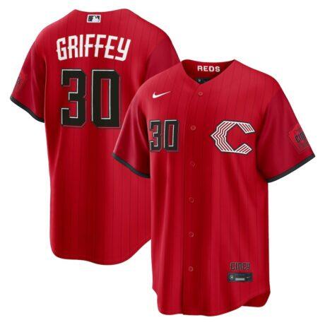 Ken Griffey Jr. Cincinnati Reds Nike 2026 City Connect Stadium Jersey - Red - Front View