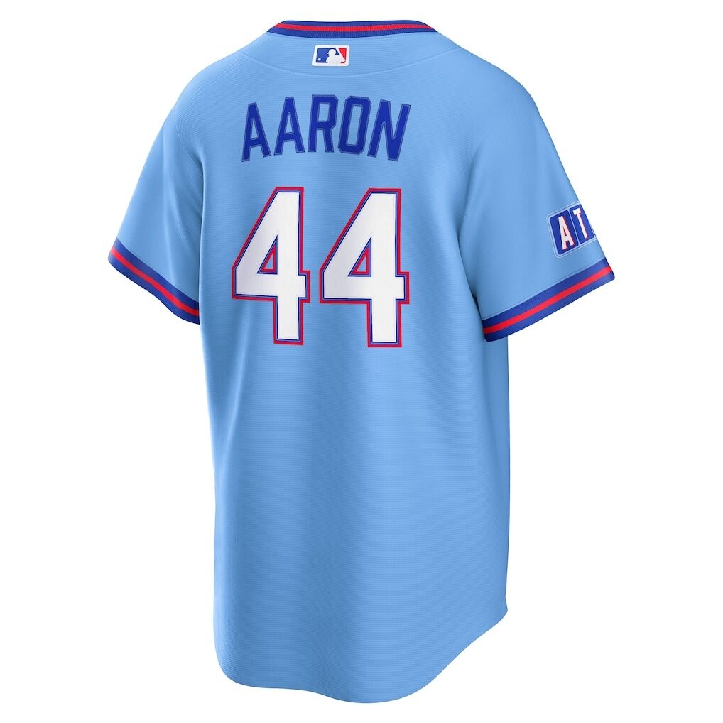 Hank Aaron Atlanta Braves Nike 2026 City Connect Stadium Jersey – Powder Blue