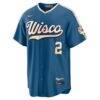 Brice Turang Milwaukee Brewers Nike 2026 City Connect Stadium Jersey - - Side View