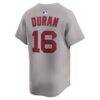 Jarren Duran Boston Red Sox Nike Road Limited Jersey - Gray - Detail View