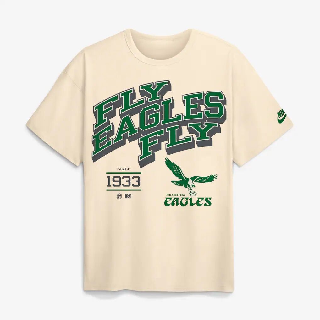 Philadelphia Eagles Nike Vintage Mod Blown Away Max90 T-Shirt - Natural