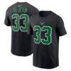Cooper DeJean Philadelphia Eagles Nike Carbon Name & Number T-Shirt - Black - Front View