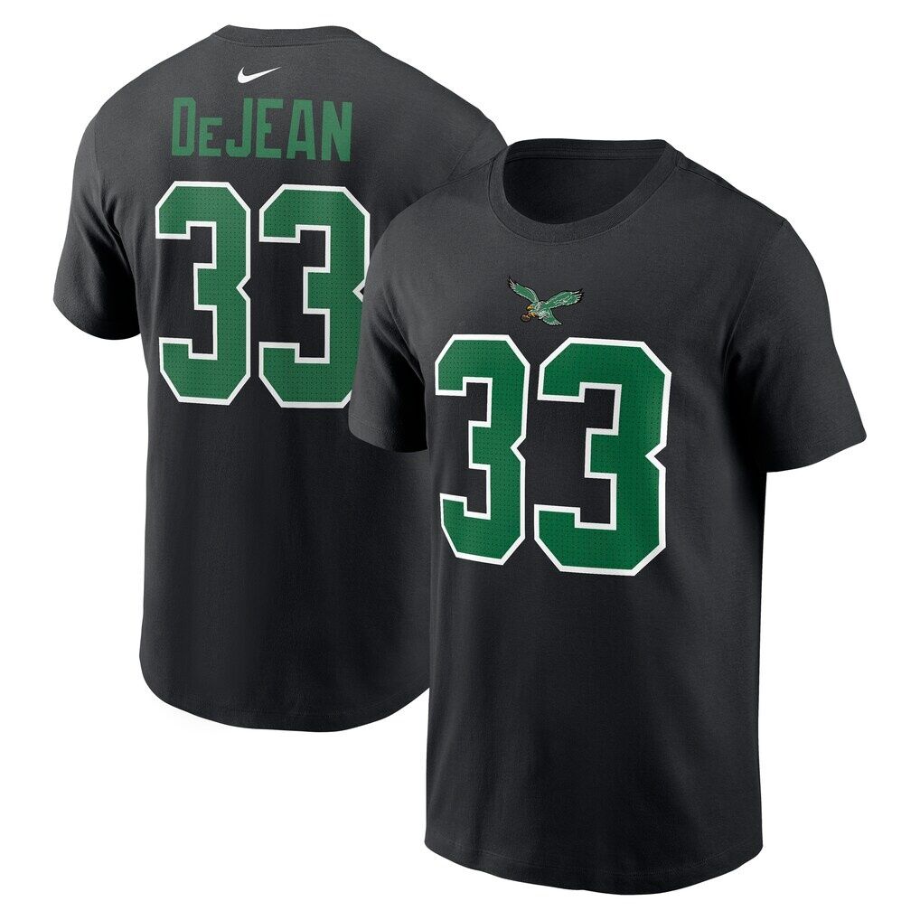 Cooper DeJean Philadelphia Eagles Nike Carbon Name & Number T-Shirt