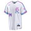Jac Caglianone Kansas City Royals Nike 2026 City Connect Stadium Jersey - White - Side View
