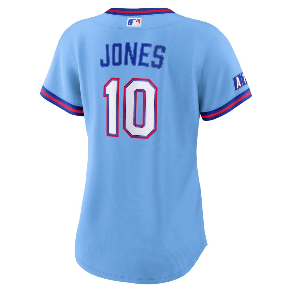 Chipper Jones Atlanta Braves Nike Women’s 2026 City Connect Stadium Jersey – Powder Blue