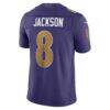 Lamar Jackson Baltimore Ravens Nike Alternate Vapor F.U.S.E. Stitched Limited Jersey - Purple - Detail View