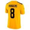 Aaron Rodgers Pittsburgh Steelers Nike Alternate Vapor F.U.S.E. Limited Jersey - Gold - Detail View