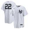 Ben Rice New York Yankees Nike Home Replica Jersey - White - Front View