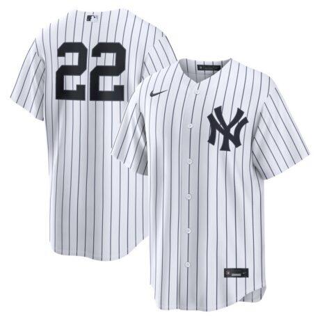 Ben Rice New York Yankees Nike Home Replica Jersey - White - Front View