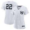 Ben Rice New York Yankees Nike Women's Home Replica Jersey - White - Front View