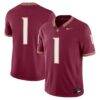 #1 Florida State Seminoles Nike Home Vapor F.U.S.E. Stitched Limited Jersey - - Front View