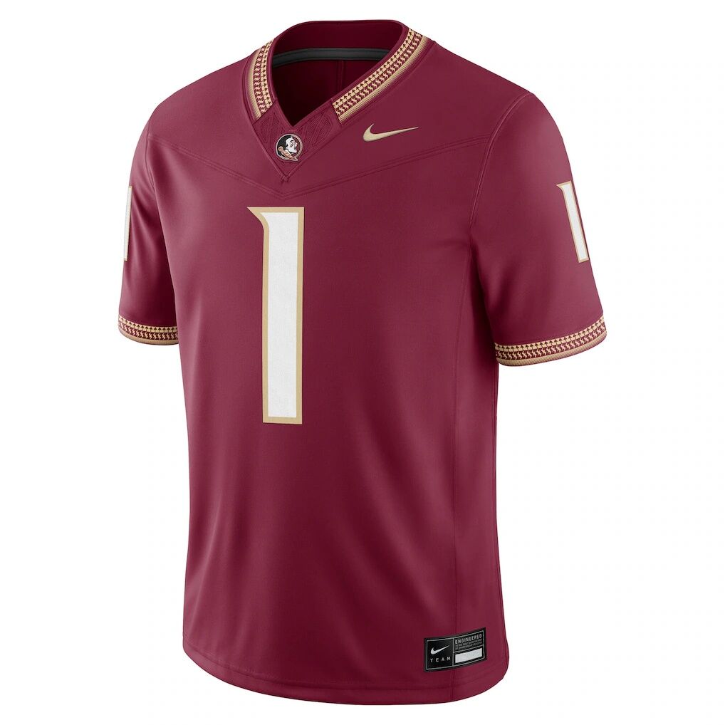 #1 Florida State Seminoles Nike Home Vapor F.U.S.E. Stitched Limited Jersey - Garnet