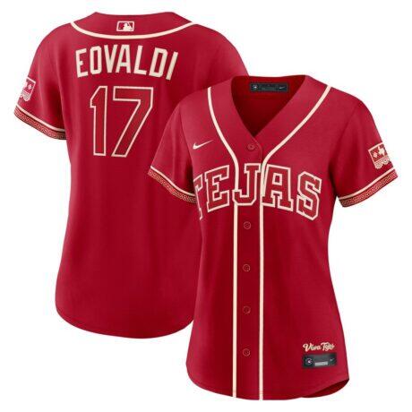 Nathan Eovaldi Texas Rangers Nike Women's 2026 City Connect Stadium Jersey - Red - Front View