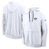 Cincinnati Bengals Nike Alt Anorak Half-Zip Hooded Jacket - White - Front View