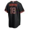 Rafael Devers San Francisco Giants Nike Alternate Stadium Jersey - Black - Detail View