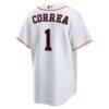 Carlos Correa Houston Astros Nike Home Replica Jersey - White - Detail View