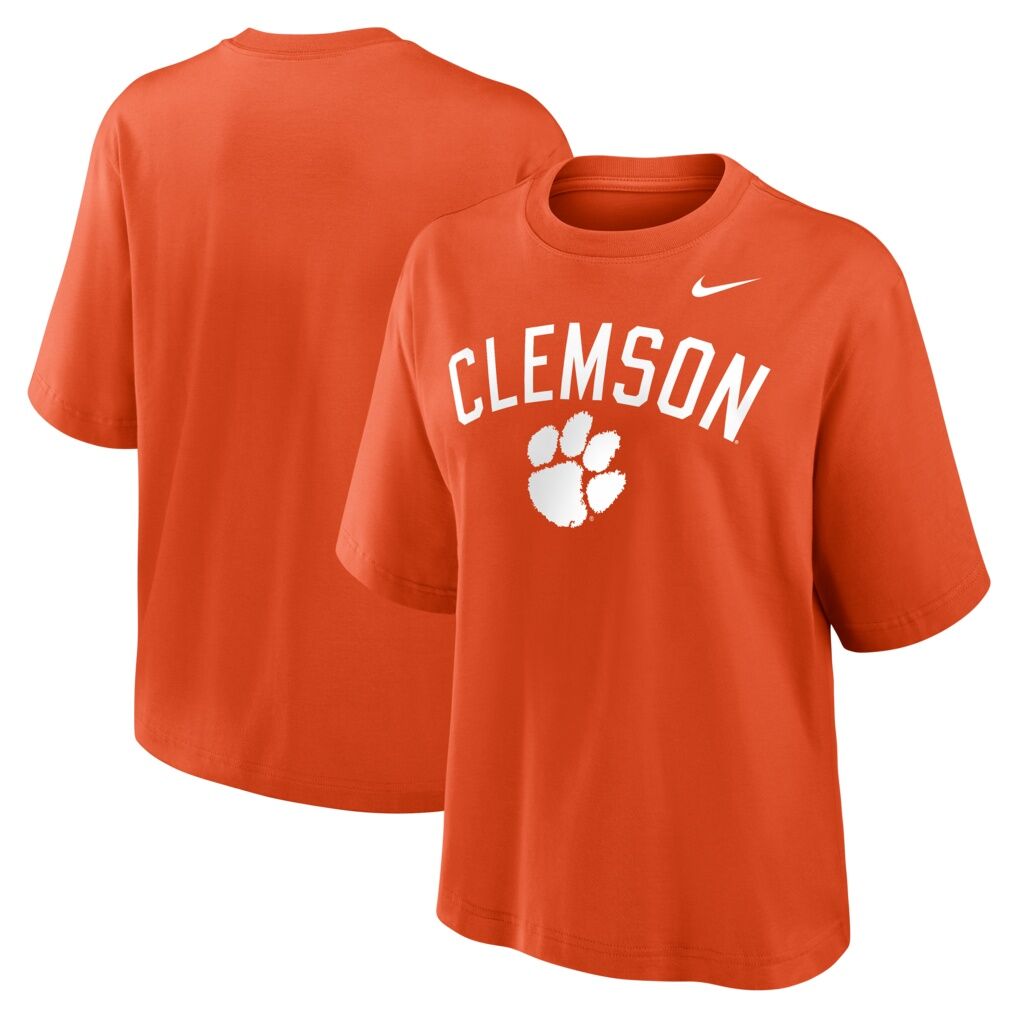 Clemson Tigers Nike Women's Arch Logo Boxy T-Shirt
