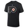 Trevor Zegras Philadelphia Flyers Fashion7 Authentic Stack Name & Number T-Shirt - Black - Side View