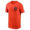 Detroit Tigers Nike Wordmark T-Shirt - Orange - Front View