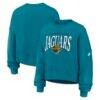 Jacksonville Jaguars Nike Women's Oversized Phoenix Fleece Sweatshirt - Teal - Front View
