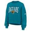 Jacksonville Jaguars Nike Women's Oversized Phoenix Fleece Sweatshirt - Teal - Side View