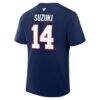 Nick Suzuki Montreal Canadiens Fashion7 Authentic Stack Name & Number T-Shirt - Navy - Detail View