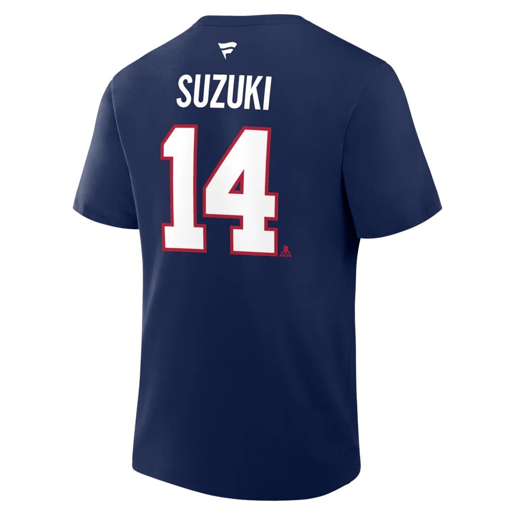 Nick Suzuki Montreal Canadiens Fashion7 Authentic Stack Name & Number T-Shirt