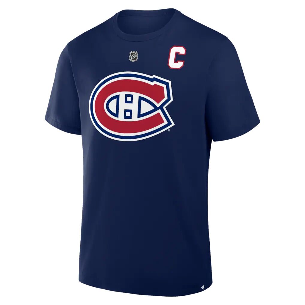 Nick Suzuki Montreal Canadiens Fashion7 Authentic Stack Name & Number T-Shirt