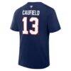 Cole Caufield Montreal Canadiens Fashion7 Authentic Stack Name & Number T-Shirt - Navy - Detail View