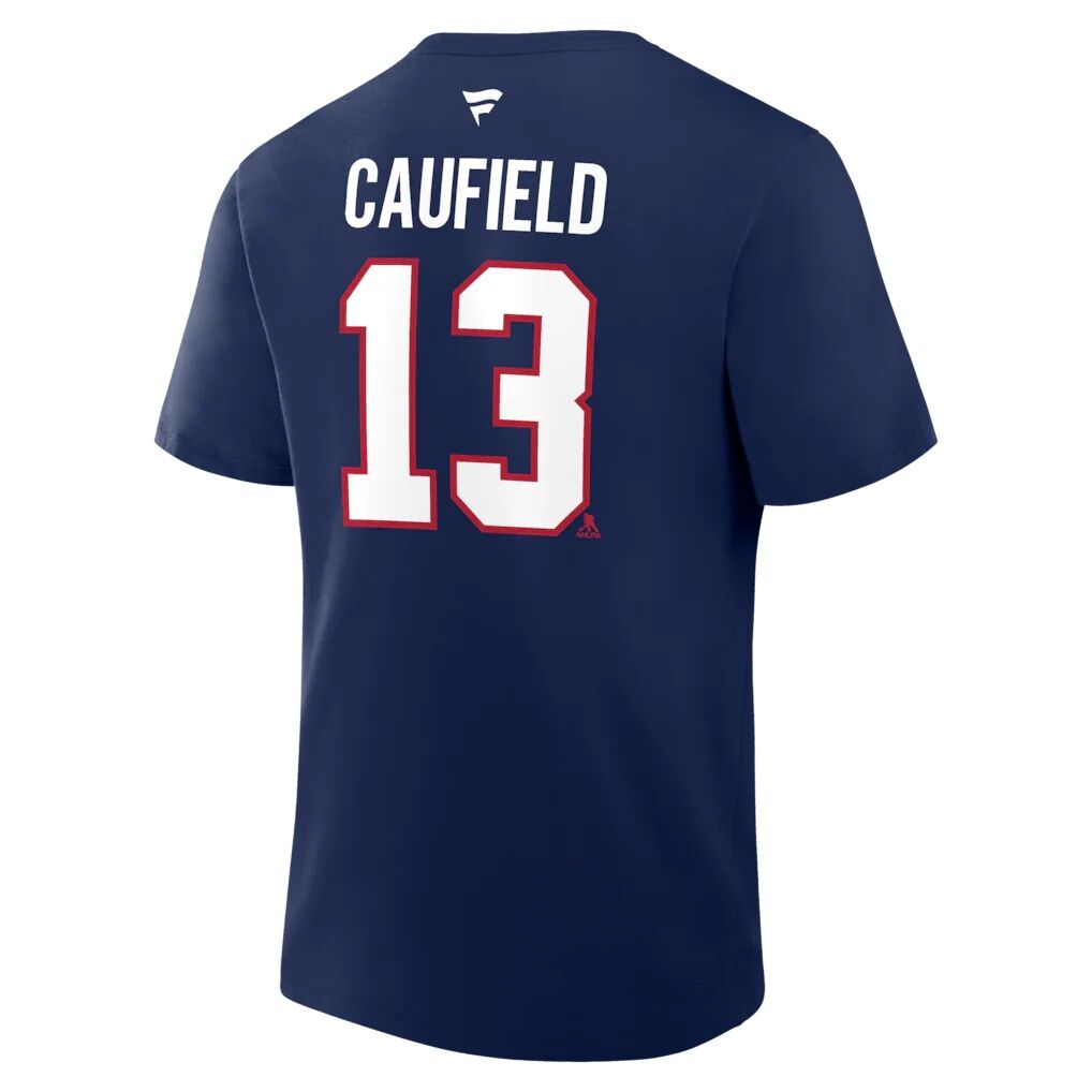 Cole Caufield Montreal Canadiens Fashion7 Authentic Stack Name & Number T-Shirt