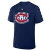Cole Caufield Montreal Canadiens Fashion7 Authentic Stack Name & Number T-Shirt - Navy - Side View