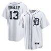 Dillon Dingler Detroit Tigers Nike Home Replica Jersey - White - Front View