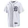 Dillon Dingler Detroit Tigers Nike Home Replica Jersey - White - Side View