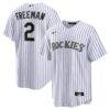Tyler Freeman Colorado Rockies Nike Home Replica Jersey - White - Front View