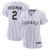 Tyler Freeman Colorado Rockies Nike Women's Home Replica Jersey - White - Front View