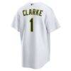 Denzel Clarke Athletics Nike Home Replica Jersey - White - Detail View