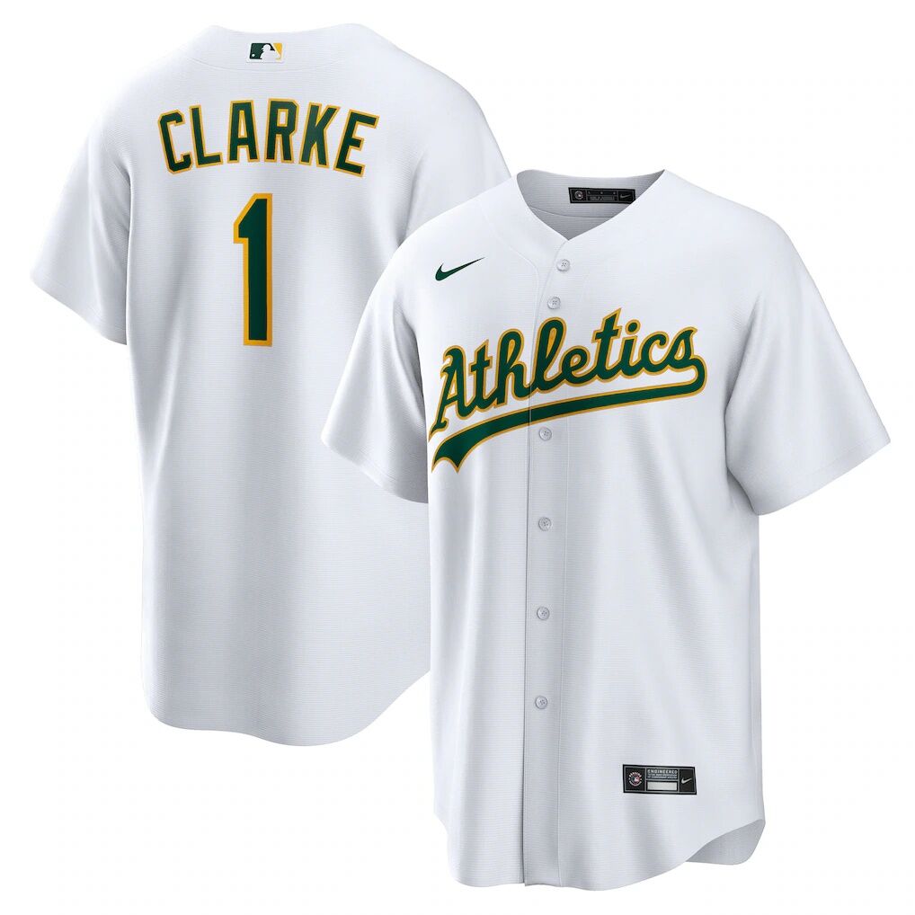 Denzel Clarke Athletics Nike Home Replica Jersey