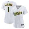 Denzel Clarke Athletics Nike Women's Home Replica Jersey - White - Front View