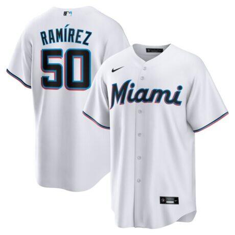 Agustín Ramírez Miami Marlins Nike Home Replica Jersey - White - Front View