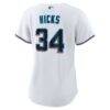 Liam Hicks Miami Marlins Nike Women's Home Replica Jersey - White - Detail View