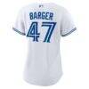 Addison Barger Toronto Blue Jays Nike Women's Home Replica Jersey - White - Detail View