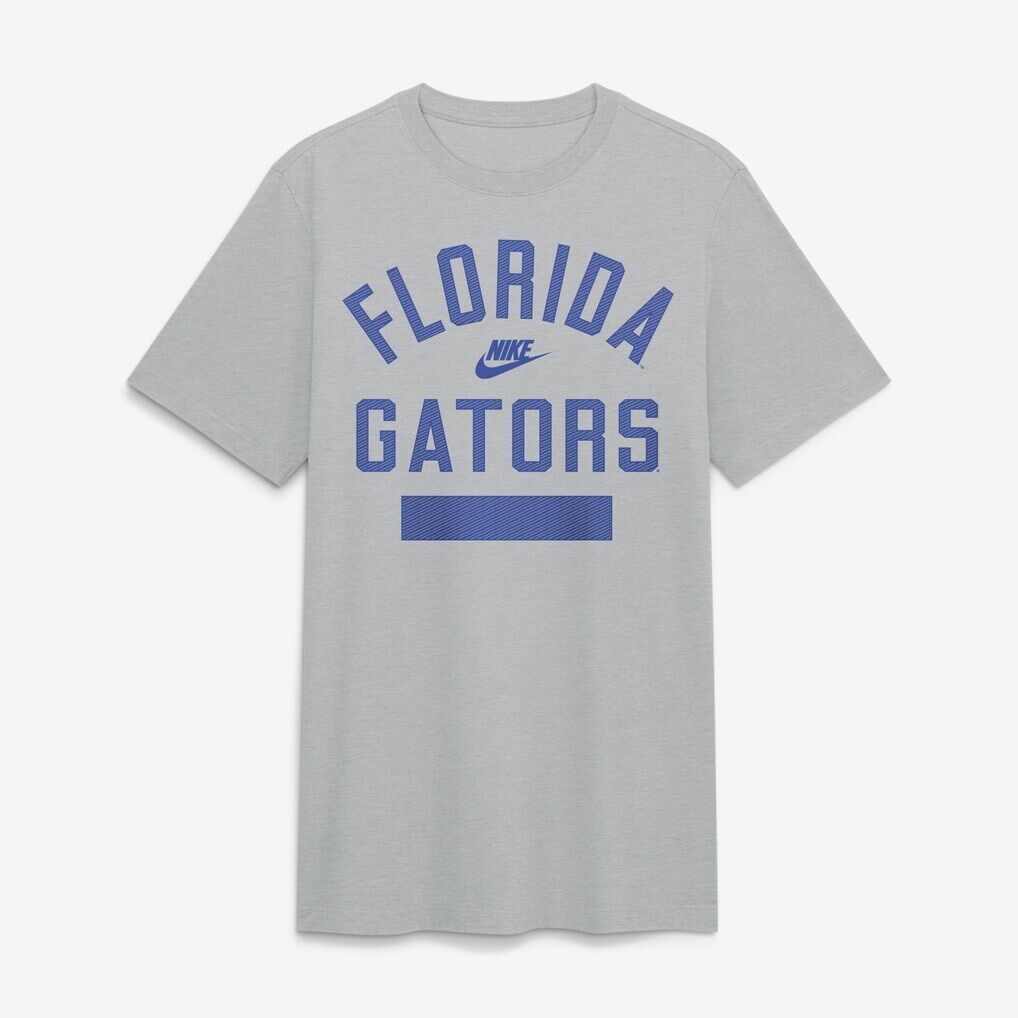 Florida Gators Nike Arch Wordmark Legacy Tri-Blend T-Shirt - Heather Gray
