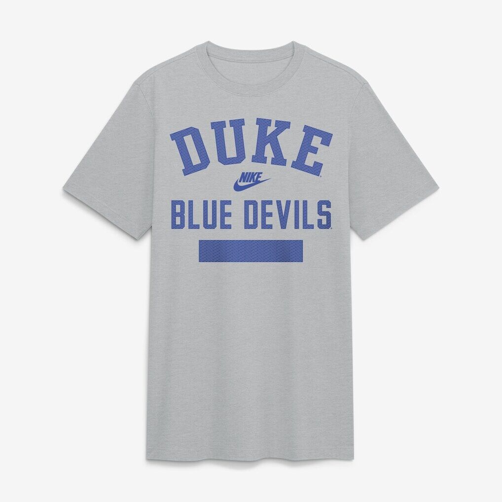 Duke Blue Devils Nike Arch Wordmark Legacy Tri-Blend T-Shirt - Heather Gray