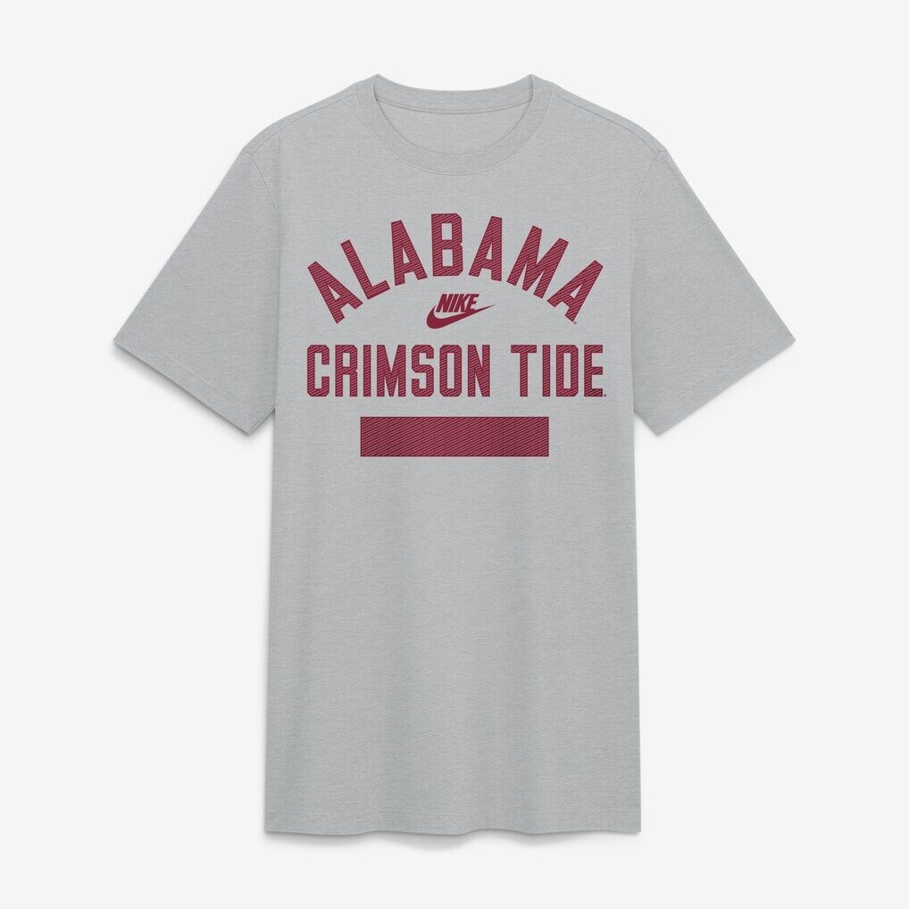 Alabama Crimson Tide Nike Arch Wordmark Legacy Tri-Blend T-Shirt - Heather Gray