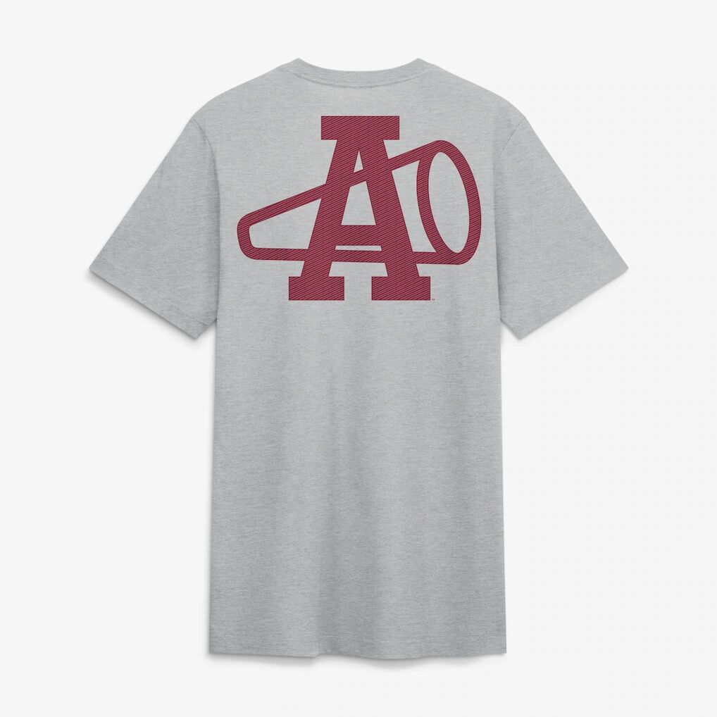 Alabama Crimson Tide Nike Arch Wordmark Legacy Tri-Blend T-Shirt - Heather Gray