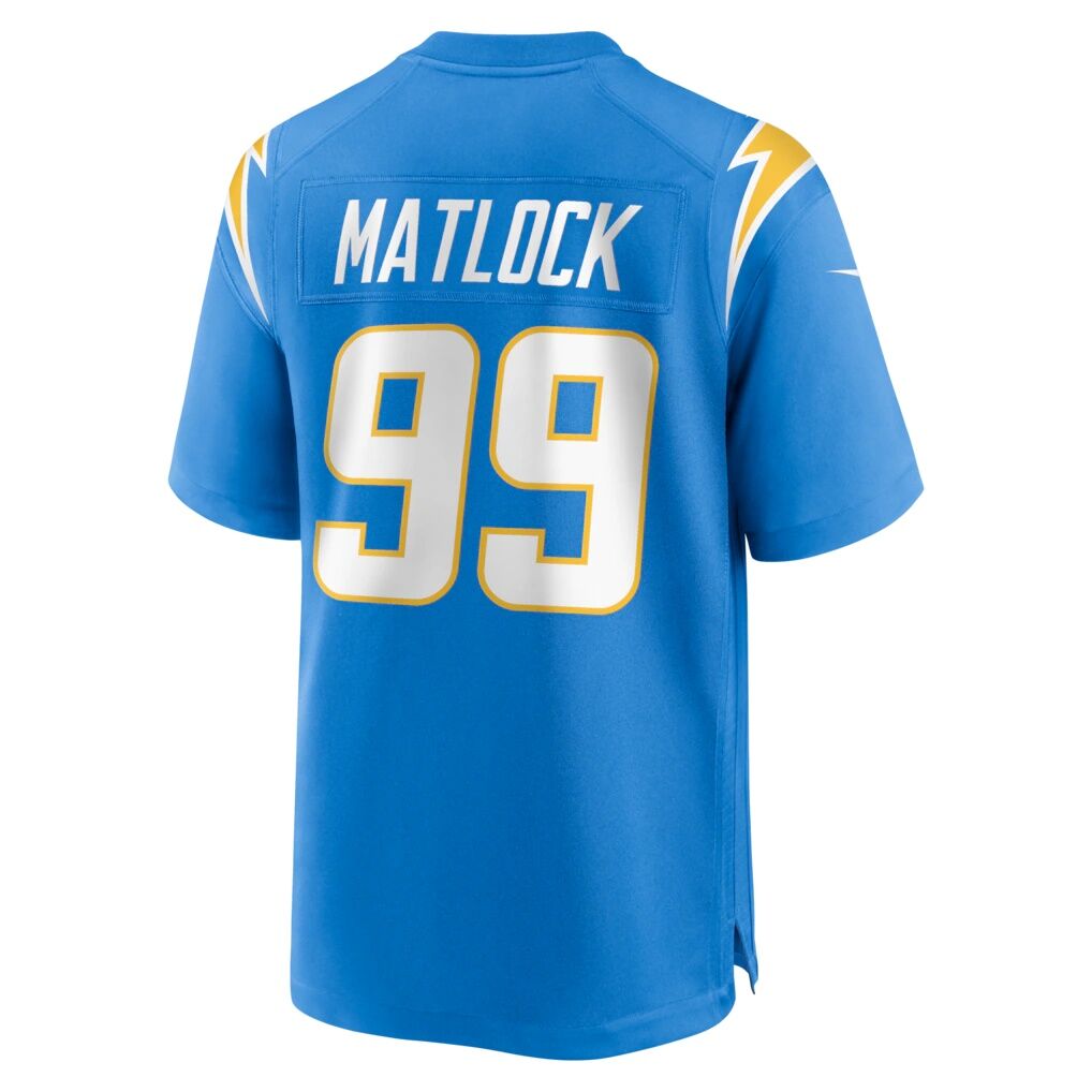 Scott Matlock Los Angeles Chargers Nike Team Game Jersey - Powder Blue