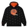 Cincinnati Bengals Mitchell & Ness Allover Print Fleece Pullover Hoodie - Black - Side View