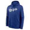 Los Angeles Dodgers Nike Dri-Fit Club Hoodie - Royal - Side View